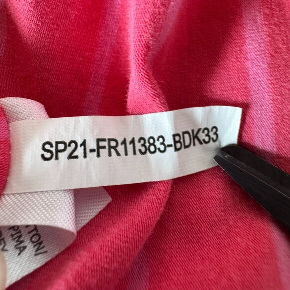 B. Draddy Men Polo Shirt Large Pink Striped Golf Performance Pima Cotton Stretch - Picture 12 of 13